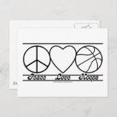 Carte Postale Peace Love and Hoops (Devant / Derrière)