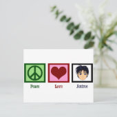Carte Postale Peace Love Anime (Debout devant)