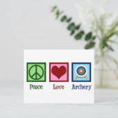 Carte Postale Peace Love Archery Noël mignon (Debout devant)