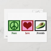 Carte Postale Peace Love avocat (Devant / Derrière)