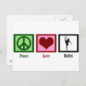 Carte Postale Peace Love Ballet (Devant / Derrière)