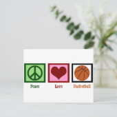 Carte Postale Peace Love Basket (Debout devant)