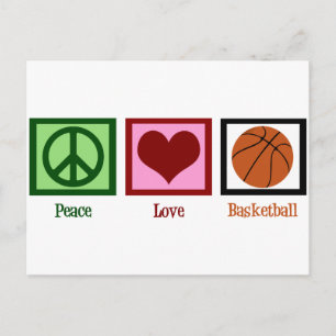Carte Postale Peace Love Basket