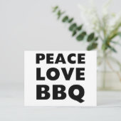 Carte Postale Peace Love BBQ (Debout devant)