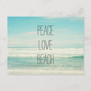 Carte Postale Peace Love Beach