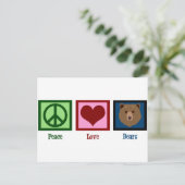 Carte Postale Peace Love Bears (Debout devant)