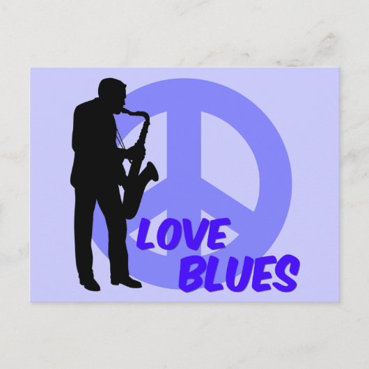 Carte Postale Peace love blues (Devant)