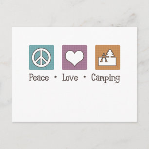 Carte Postale Peace Love Camping