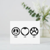 Carte postale Peace Love Cats (Debout devant)