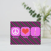 Carte Postale Peace Love Chili (Debout devant)