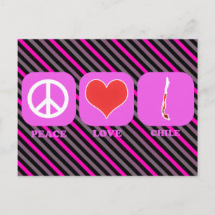 Carte Postale Peace Love Chili