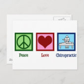 Carte Postale Peace Love Chiropractic (Devant / Derrière)
