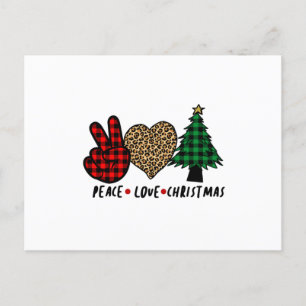 Carte Postale Peace Love Christmas