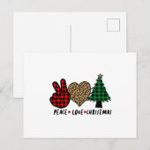 Carte Postale Peace Love Christmas (Devant / Derrière)