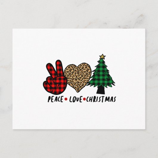 Carte Postale Peace Love Christmas (Devant)