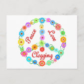 Carte Postale Peace Love Clogging (Devant)