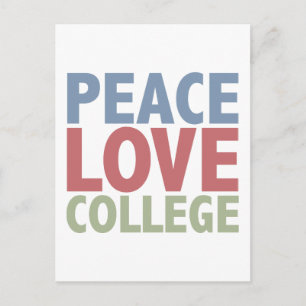Carte Postale Peace Love College