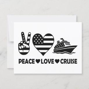 Carte Postale Peace Love Cruise USA Vacances Vibes