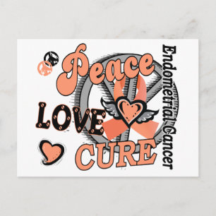 Carte Postale Peace Love Cure 2 Cancer endométrique