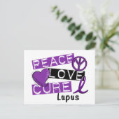 Carte Postale Peace Love Cure Lupus (Debout devant)