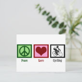 Carte Postale Peace Love Cycling (Debout devant)