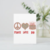 Carte Postale Peace Love et 30 (Debout devant)