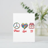 Carte Postale Peace Love et 75 (Debout devant)