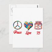Carte Postale Peace Love et 75 (Devant / Derrière)