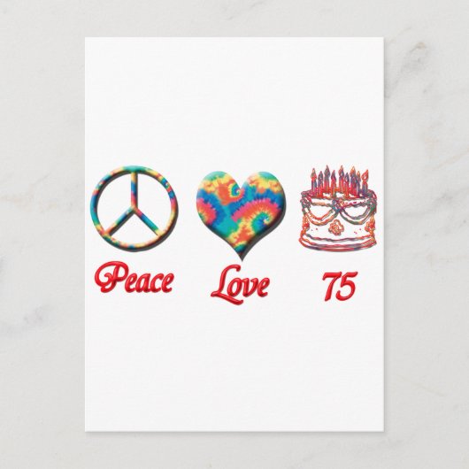 Carte Postale Peace Love et 75 (Devant)
