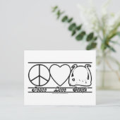 Carte Postale Peace Love et Octopi (Debout devant)