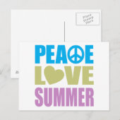 Carte Postale Peace Love été (Devant / Derrière)