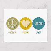 Carte Postale Peace Love FBI (Devant)