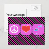 Carte Postale Peace Love Fidji (Devant / Derrière)
