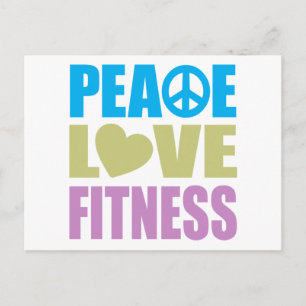 Carte Postale Peace Love Fitness