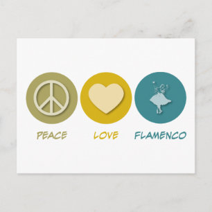 Carte Postale Peace Love Flamenco