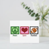 Carte Postale Peace Love Football (Debout devant)