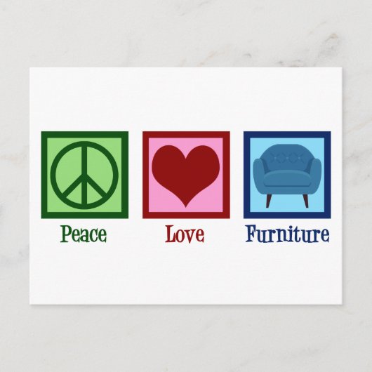 Carte Postale Peace Love Furniture Company (Devant)