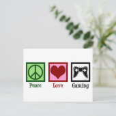 Carte Postale Peace Love Gaming (Debout devant)
