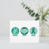 Carte Postale Peace Love Green Hope (Debout devant)