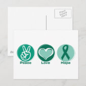 Carte Postale Peace Love Green Hope (Devant / Derrière)