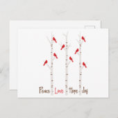 Carte Postale Peace Love Hope Joy (Devant / Derrière)