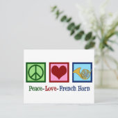 Carte Postale Peace Love Horn (Debout devant)