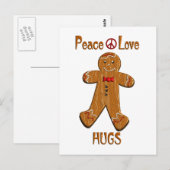 Carte Postale Peace Love Hugs (Devant / Derrière)