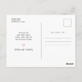 Carte Postale Peace Love & Joy Joyeux voeux de Noël (Dos)