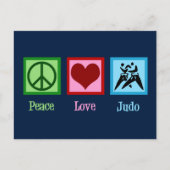 Carte Postale Peace Love Judo (Devant)