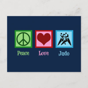Carte Postale Peace Love Judo