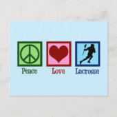 Carte Postale Peace Love Lacrosse (Devant)