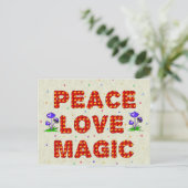 Carte Postale Peace Love Magic (Debout devant)