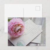 Carte postale PEACE & LOVE, Magnifique carte posta (Devant / Derrière)