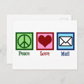 Carte Postale Peace Love Mail (Devant / Derrière)